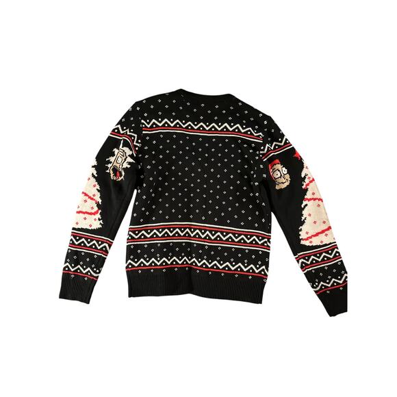 Rick and Morty Happy Human Holiday Sweater Adult M Ugly Christmas Cartoon Knit - Picture 4 of 4